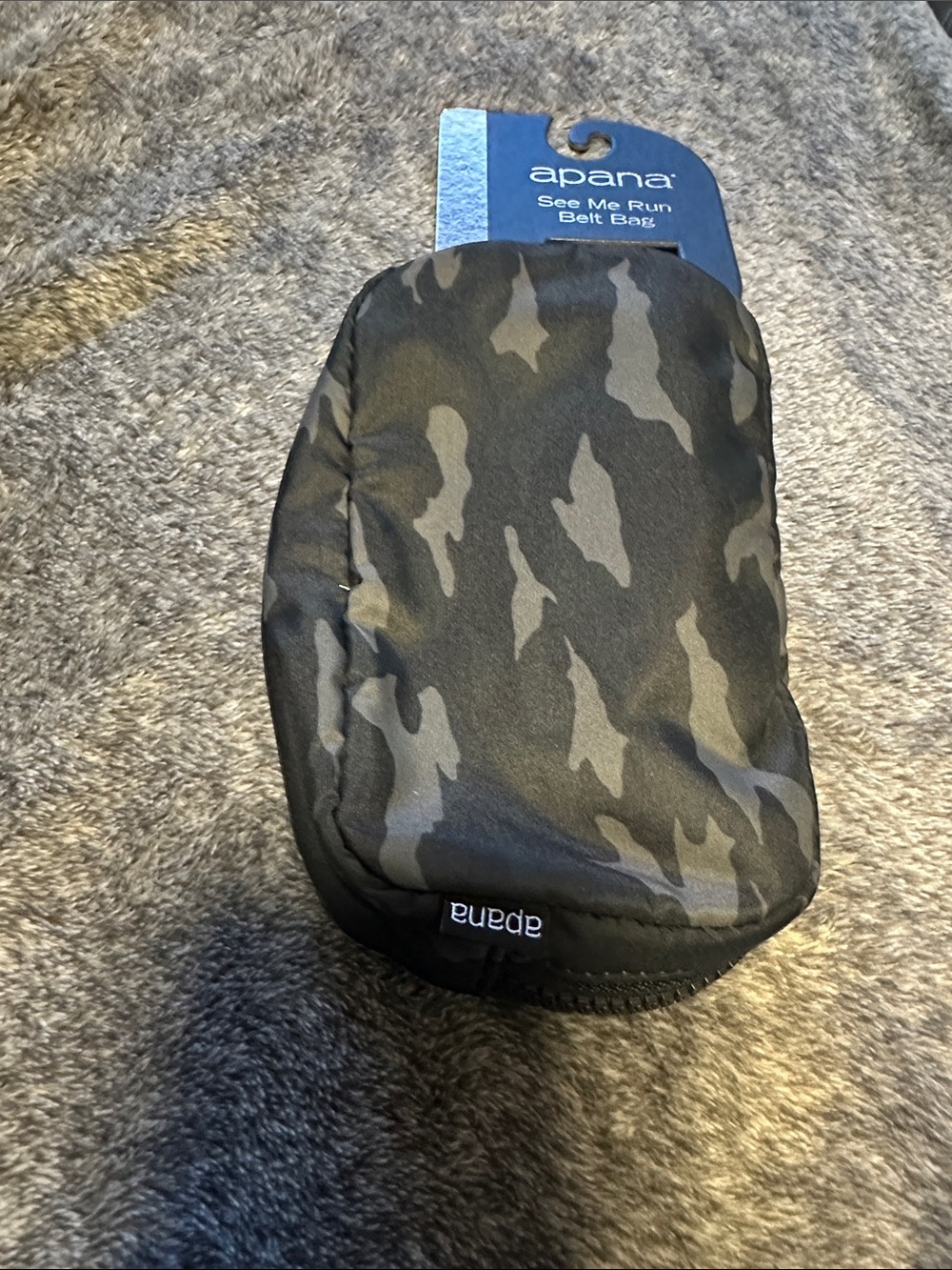 Apana Olive & Black Camouflage Running Belt Pouch
